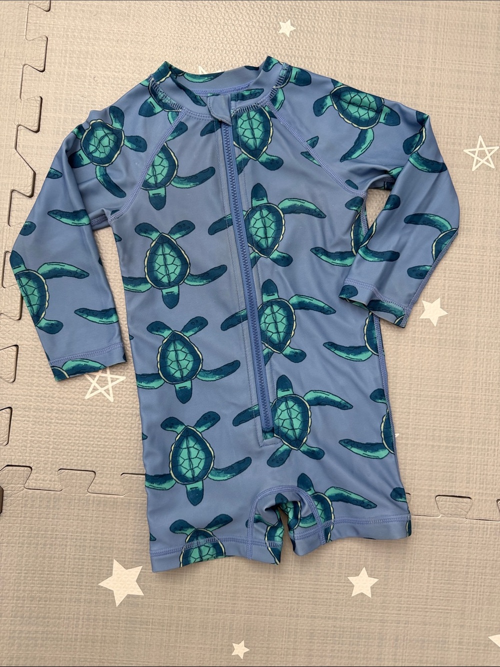 Tea Collection - Sea Turtle Zip Rash Guard, 12-18 months